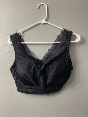 Rhonda Shear black lace bralette xl